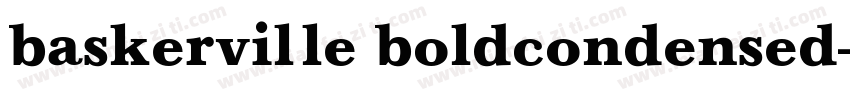 baskerville boldcondensed字体转换